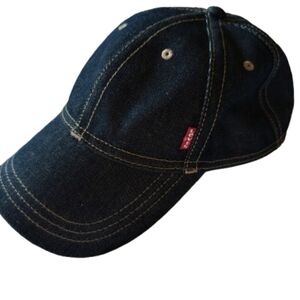 Levi Strauss Levi's Denim Hat Baseball Cap Adjustable One Size Red Tab